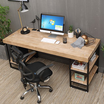 Nordic solid wood computer desks office desks industrial wind desks wrought iron writing desks Workbench