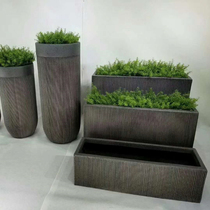 FRP flowerpot large flower pool landscape mall flower box courtyard outdoor terrace rectangular planting box flower trough combination