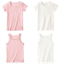 Welfare girl lace mesh comfortable hollow air breathing vest baby short sleeve T-shirt full 2 pieces