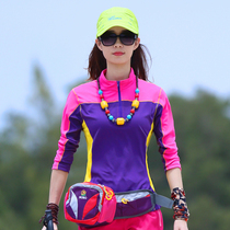 Outdoor quick-drying T-shirt womens stand collar long sleeve sports shirt breathable quick-drying clothes womens spring and autumn clothes thin top