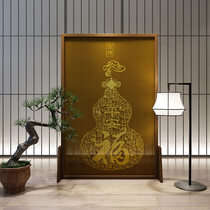 New Chinese screen partition Living room study office occlusion mobile simple solid wood brake decoration entrance seat screen