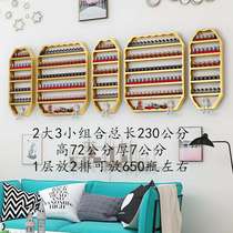 Nail glue display stand Nail glue display stand Nail polish shelf Wall-mounted wrought iron shelf Cosmetics storage rack