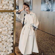 Li Qiao design sense niche temperament windbreaker goddess fan 2021 spring and autumn clothing long Korean version of loose student coat