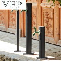 Black outdoor column faucet outdoor garden garden pool landscape sink antifreeze cracking round column faucet