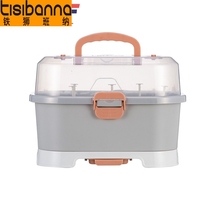 Baby bottle storage box portable baby tableware storage box bottle drain drying rack with cover dustproof large
