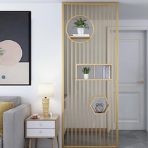 Nordic stainless steel screen partition living room entrance barrier restaurant modern simple light luxury decoration shelf