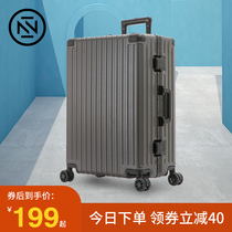 NTNL aluminum frame luggage male universal wheel 20 suitcase trolley case female 24 inch student sturdy and durable suitcase 28
