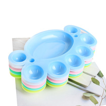 Little feet palette oil painting palette diy painting watercolor watercolor paint 8-hole Art palette