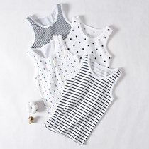 Baby vest wearing summer cotton light breathable Class a 2 pieces of children Base shirt knitted hurdle small vest
