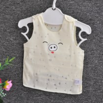 Baby shoulder buckle hurdle half back vest thin men and women baby Summer sling bottoming small vest newborn summer dress