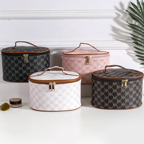 Makeup Bag Large Capacity Pu New Ultra Fire Cosmetics Containing Box Dresser Printed Makeup Box Woman Waterproof Styling