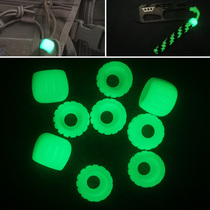 Night Light Tail Pendant Umbrella Rope Tail Pendant Round Hole Knife Pendant Mountaineering Bag Tactical Backpack Zipper Pull Head Rope Closing Fastening Tool