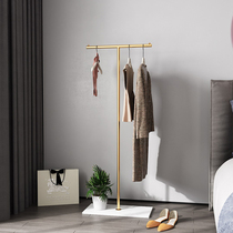 Light luxury coat rack drying rack floor bedroom marble hanging clothes shelf simple living room household storage simple