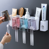 Toilet Squeeze toothpaste Instrumental Suit Manual Wall-mounted Automatic Toothpaste Toothbrushes Shelf Home Free of punching