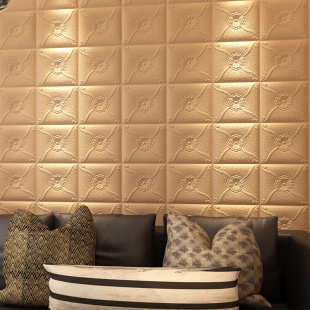 天花板吊顶自粘3d立体墙贴软包电视背景墙贴客厅卧室装饰墙贴防水