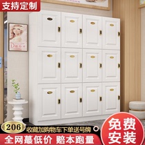Wooden locker workers cabinet barber shop locker gym yoga studio beauty salon locker with lock