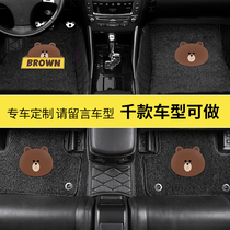Volkswagen Lavida Honda crv full surround car mat special Universal cartoon easy to clean single silk ring car pad