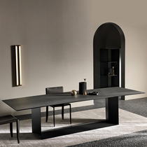 Nordic light luxury 2021 New Rock board table rectangular designer modern simple home marble villa table