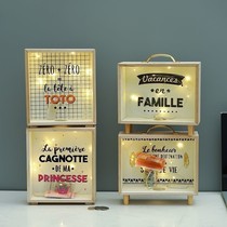 Transparent piggy bank net red ins super fire piggy bank super capacity children and girls are piggy bank creative desktop