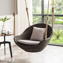 Balcony hanging chair Household hanging basket rattan chair Indoor rocking chair Net red cradle chair Garden lazy hammock Outdoor swing chair