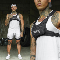 Running Sports mobile phone chest bag vest outdoor night reflective tactical vest shoulder male training fitness equipment Professional