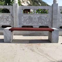 Park marble outdoor chair courtyard garden anti-corrosion Wood long strip stone bench square leisure stone seat spot customization