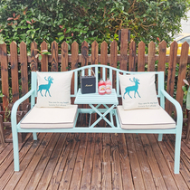 Balcony Table And Chairs Three Sets Creative Tea Table Chairs Combined Garden Courtyard Casual Lifting Iron Art Tea Table Benches Outdoor