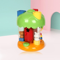 Japanese Royal toy childrens tree house baby animal graphic shape matching building blocks boys and girls gifts 1-2 years old