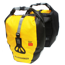 Bicycle bag rear shelf hanging bag full waterproof side bag tail bag camel bag Sichuan Tibet line knight riding equipment yellow