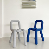 Simple creative medieval designer backrest casual special-shaped chair net red clothing store makeup shoes long stool