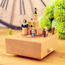 Castle Castle in the Sky Castle Wooden Music Box Music Boxes Creative Birthday Valentines Day Christmas Gifts to send girlfriends