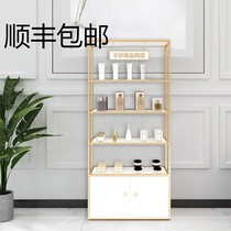 Rattan iron craft Nordic simple partition fashion floor shelf beauty salon display cabinet