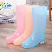 Planting water shoes women Summer Rain shoes Japanese soft bottom long tube rain boots men rubber shoes 2021 new summer high modern