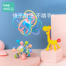 beedoll baby tooth gum grinding tooth stick Manhattan hand grip ball silicone giraffe bite baby rattle toy