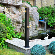 Faucet outdoor antifreeze multi-function double-headed column Courtyard garden antifreeze column All-copper 4-point quick water pipe