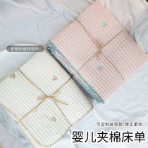  ins Korean baby thickened sheets Baby mattress padded sheets Children quilted edging newborn small mattress