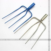 Extra-large solid four-tooth steel fork for agricultural large-scale grass forks grass forks one-piece forged railway steel forks