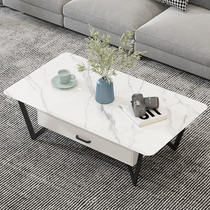 Light luxury Rock Board coffee table TV cabinet combination living room small household simple modern rectangular coffee table table Nordic