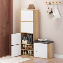 Shoe changing stool Home doorway Shoes Stool Style Shoes cabinet Entrance Soft Bag Cushions Creative storage Storage stool with shoe rack