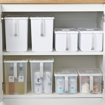 Kitchen storage box beverage food crisper artifact sealed plastic with handle handle refrigerator storage box with lid