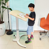 Standing laptop desk movable lifting children's learning desk adjustable folding student online class desk