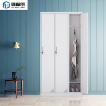 Thickened three-door locker Tin wardrobe Office bathroom Gym dormitory employee locker with lock