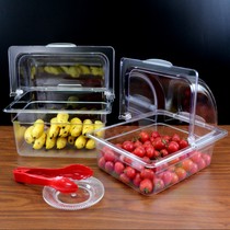 Supermarket transparent Pickles display box trial box with lid buffet fruit cold meal cooked food fresh plastic