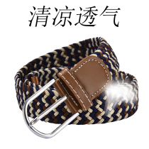 Canvas belt Womens elastic elastic belt for men and women Korean version of Joker casual pin buckle student belt Tide wide waist seal