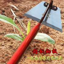  Hoe digging and weeding artifact tool Large stainless steel agricultural tools wasteland opening all-steel agricultural gardening outdoor long-handled hoe