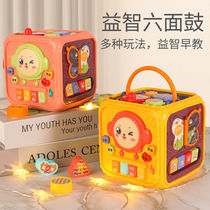 Baby Music hand clap drum baby toy hexahedron childrens puzzle early education beat drum children 6-12 months