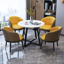 Minima Negotiations table and chairs Composition One table Four chairs rock plate tabletop beauty salon coffee room Milk Tea Shop Individuality Small Round Table
