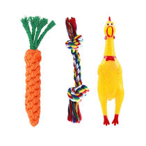 Dog toy molars bite-resistant screaming chicken golden retriever big dog Teddy Puppies Puppies knots toy combination