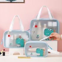 Childrens summer camp wash bag travel supplies storage bag box large capacity wash bag female portable portable transparent