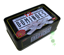 Large 5210 melamine Domino Double Twelve White Score Iron Box Set 91 Dominoes